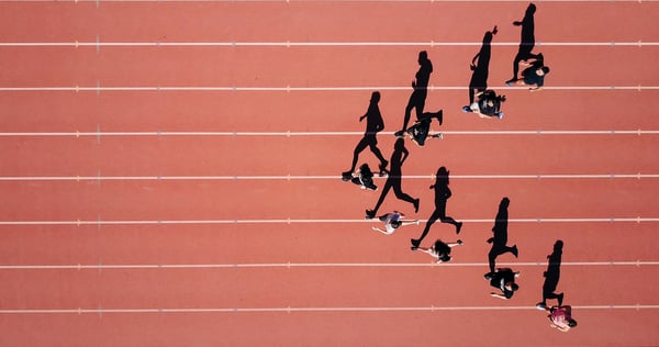 runners on a track